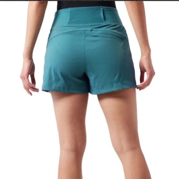 Athleta Teal Trekkie North Abrasion Resistant UPF 50+ Performance Shorts Size 18 - Picture 3 of 10